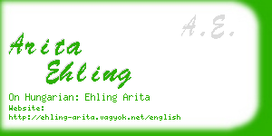arita ehling business card